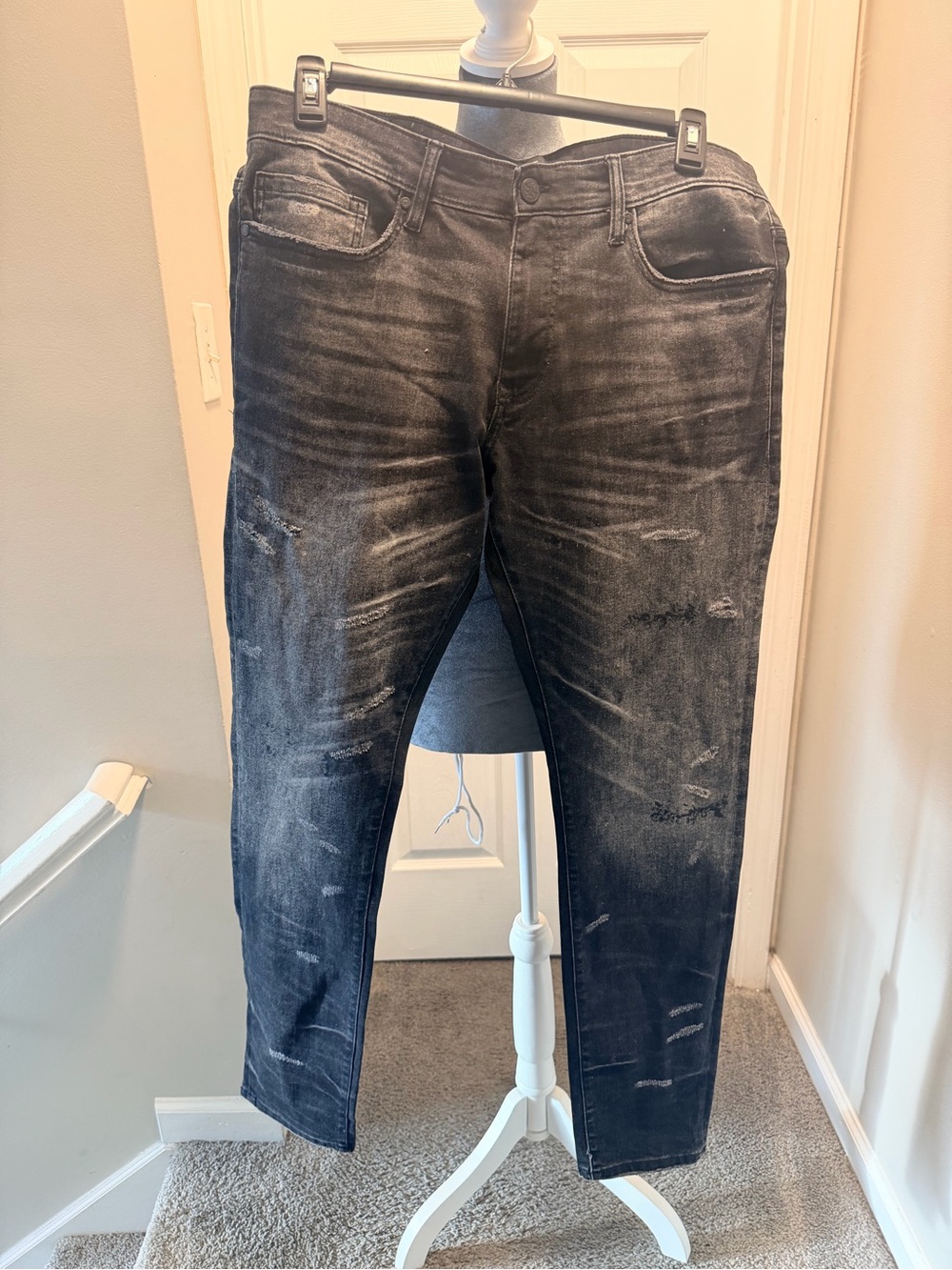 Jordan Craig Washed Black Denim Jeans
